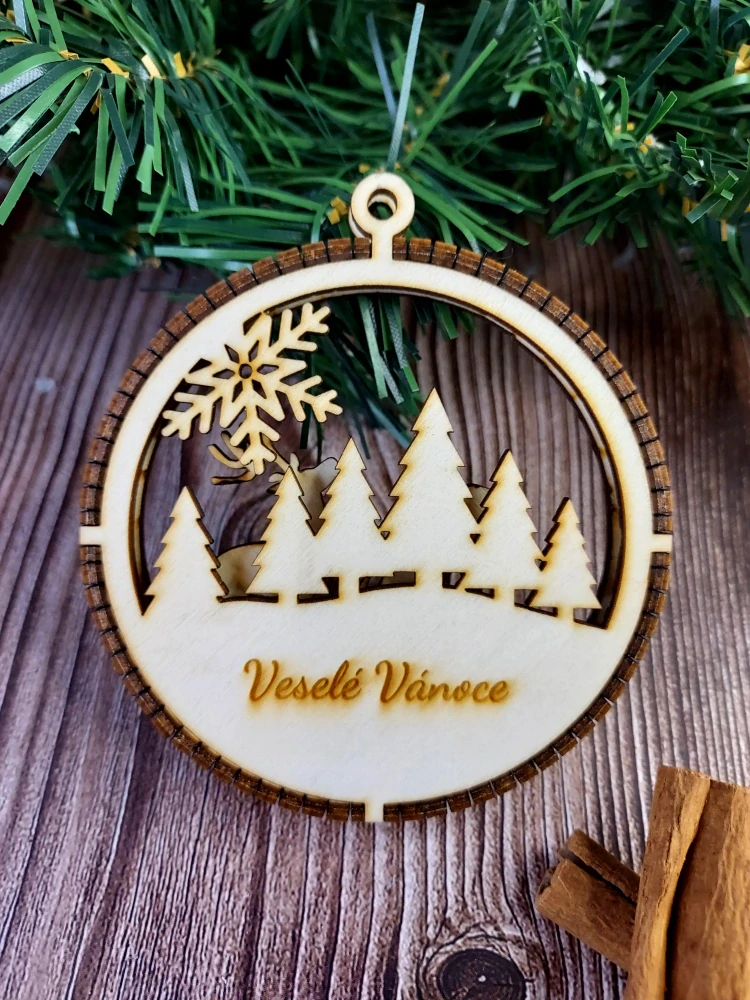 3D baňka se srnkou a jelenem