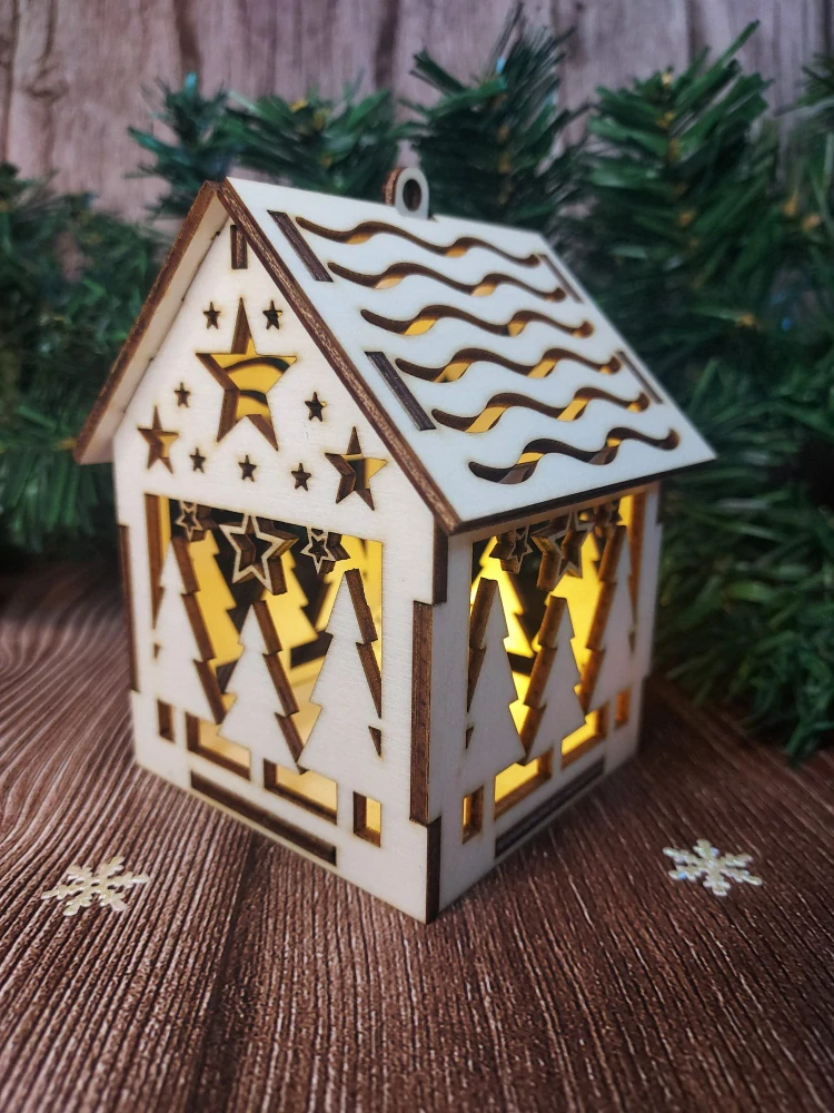 Vánoční domeček s lesem