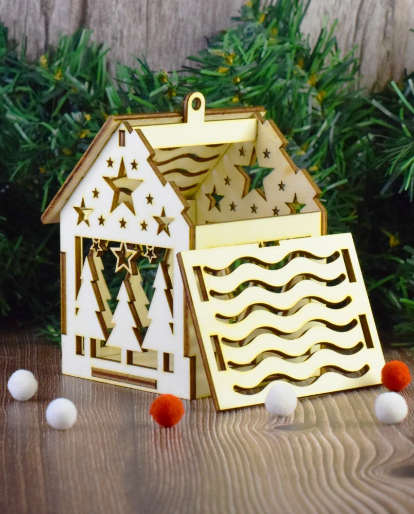 Vánoční domeček s lesem