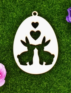 Velikonoční vajíčko zamilovaní zajíčci